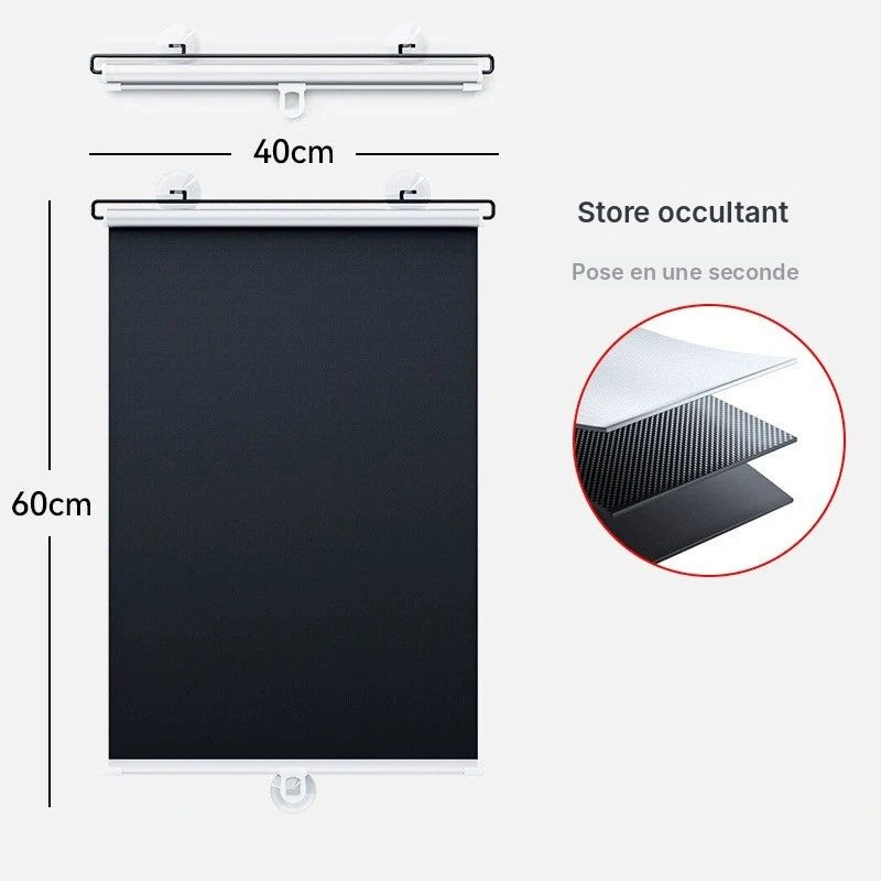 Store occultant à ventouses pour salle de bain, vue 12