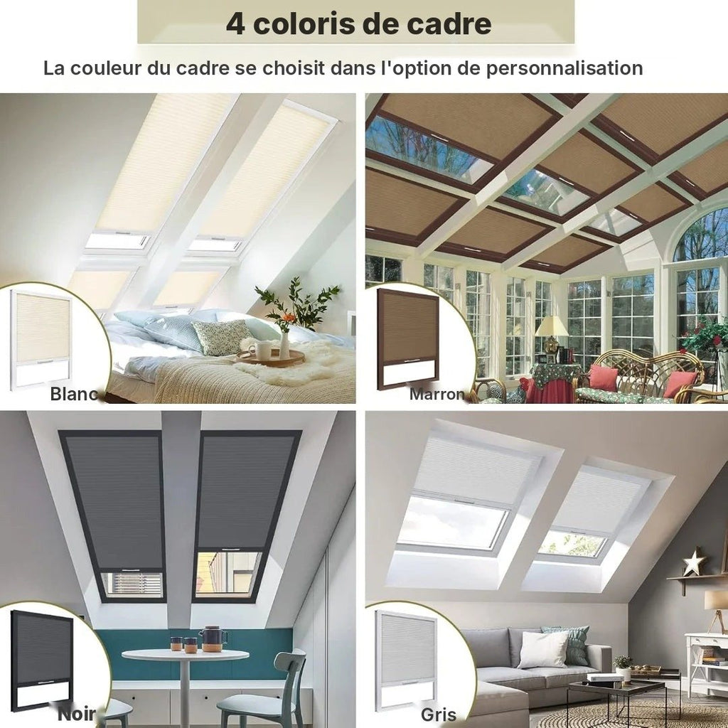 Store alvéolaire sur mesure pour fenêtre de toit, vue 5