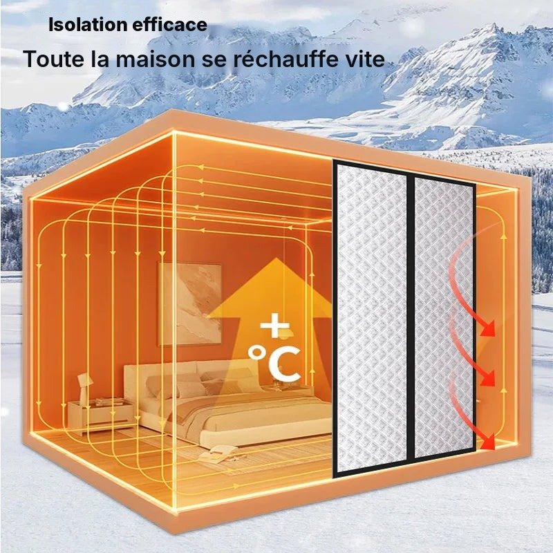 Rideau isolant de porte épais aimanté, vue 9