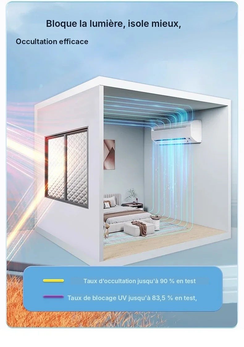 Rideau de porte isolant coton aimanté, vue 11