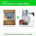 Lot hiver : film isolant à zip + ruban isolant transparent