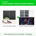 Lot chambre noire : store plissé occultant + pastilles anti-LED