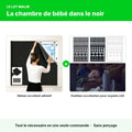 Lot chambre de bébé : rideau occultant adhésif + pastilles anti-LED
