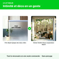Lot intimité déco : film dépoli opaque + sticker fleurs suspendues