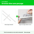 Lot brise-bise sans perçage : petite tringle + supports à verrou